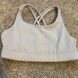 Athleta girl sports bra size 8-10 very light blue Cropped tank top